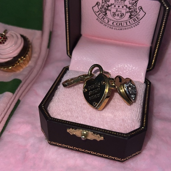 JUICY COUTURE HEART PADLOCK CHARM- RARE🔓🩷✨Gold - Picture 4 of 11